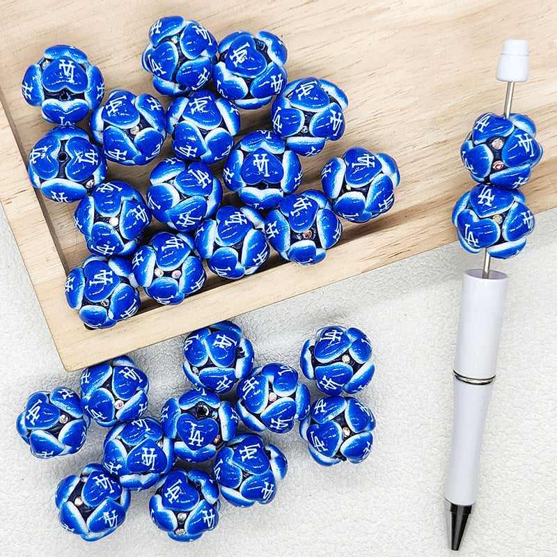 Baseball Team Fancy Polymer Clay Beads