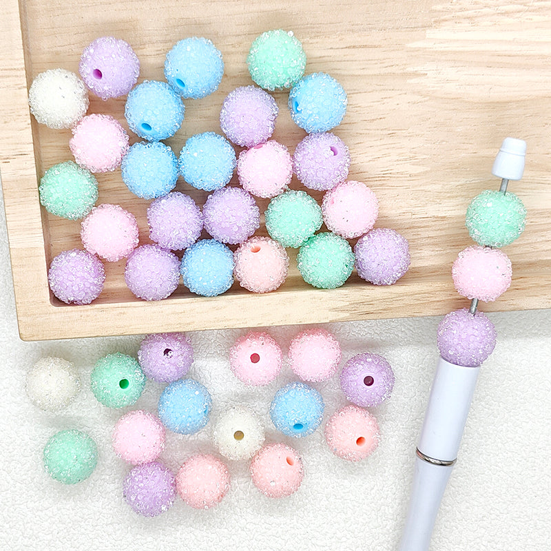16mm Sugar Rhinestone Round Acrylic Beads