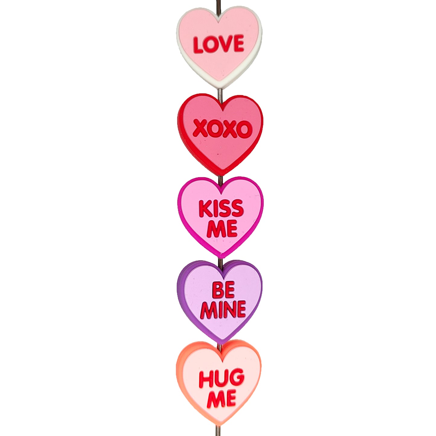 Assorted Valentine’s Heart Focal Beads