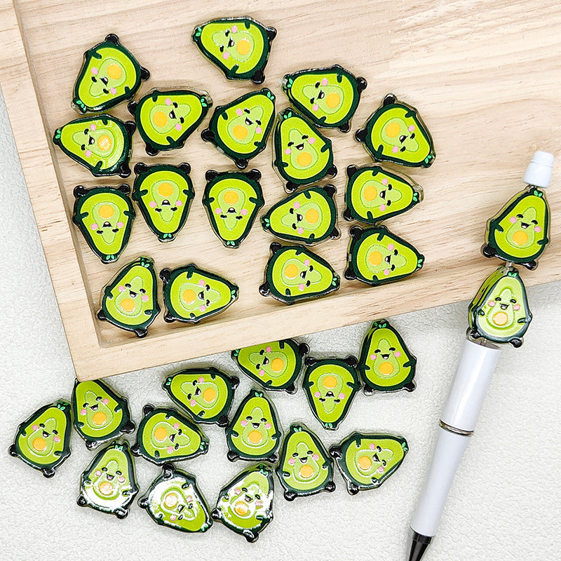 Avocado Acrylic Focal Beads,Shape Loose Beads