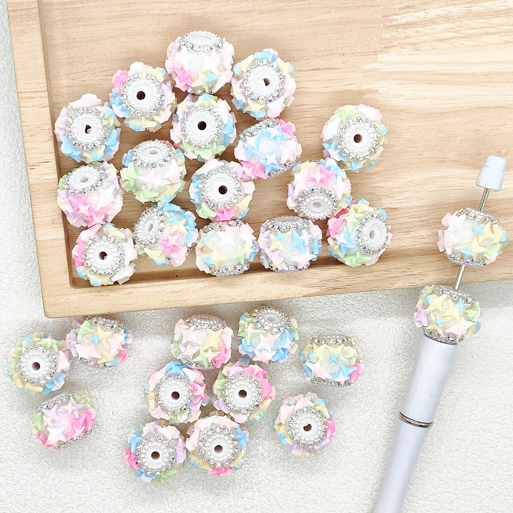 Bow Crystal Acrylic Fancy Beads,for Beadable Pen Accessories
