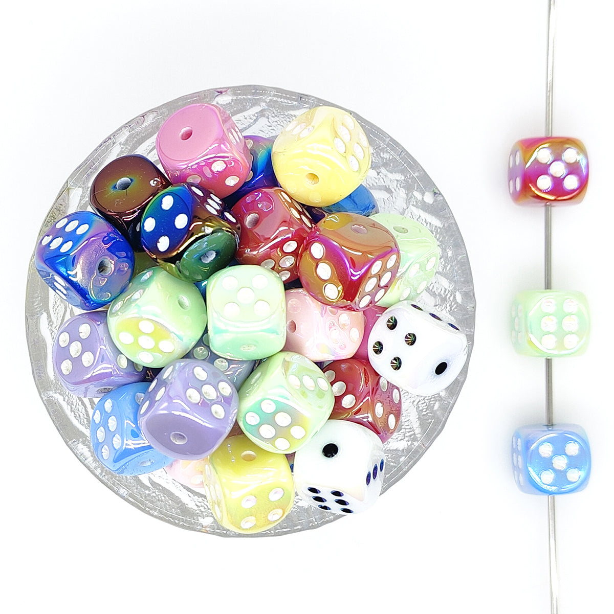 Mix Dice Acrylic Focal Beads