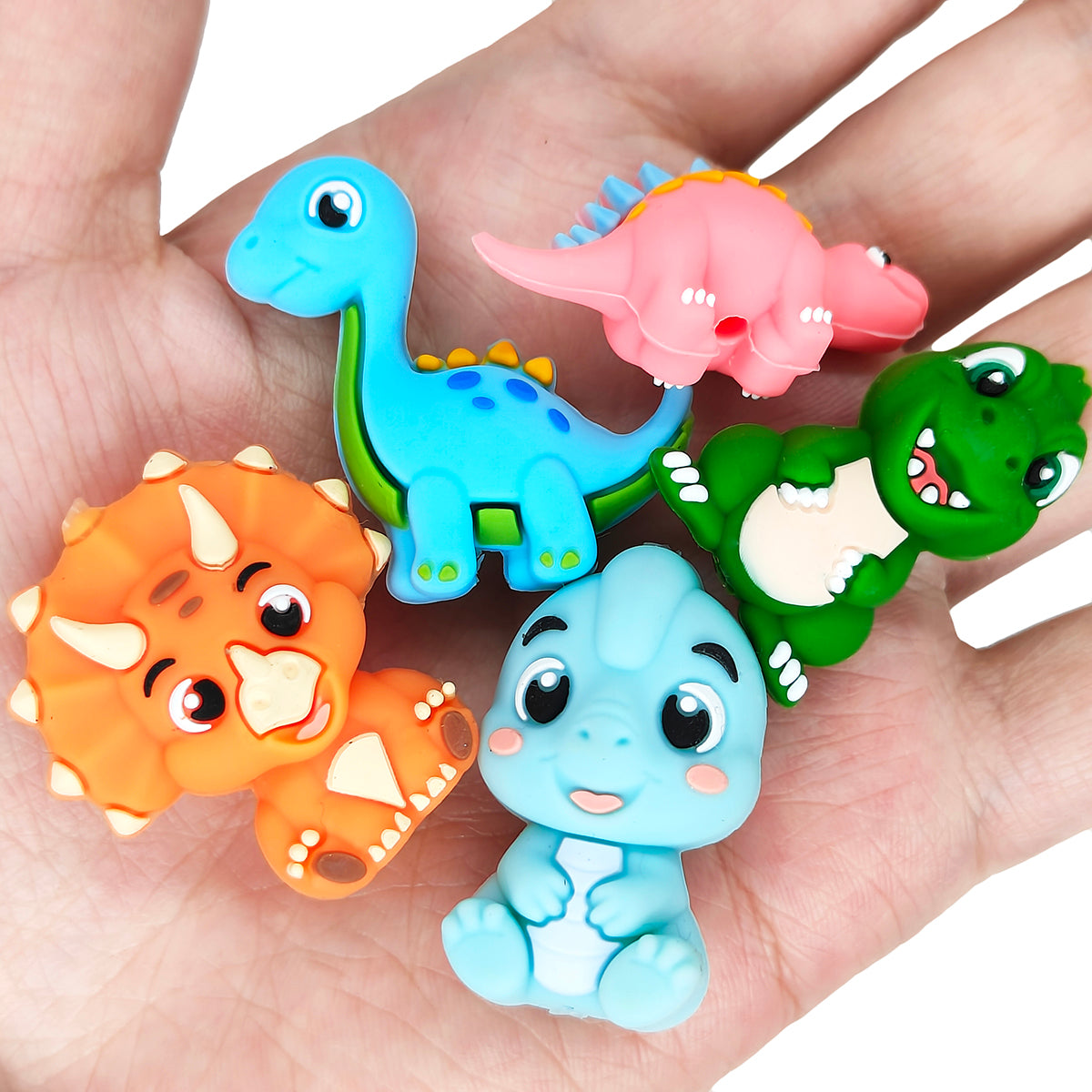 3D Orange Dinosaur Focal