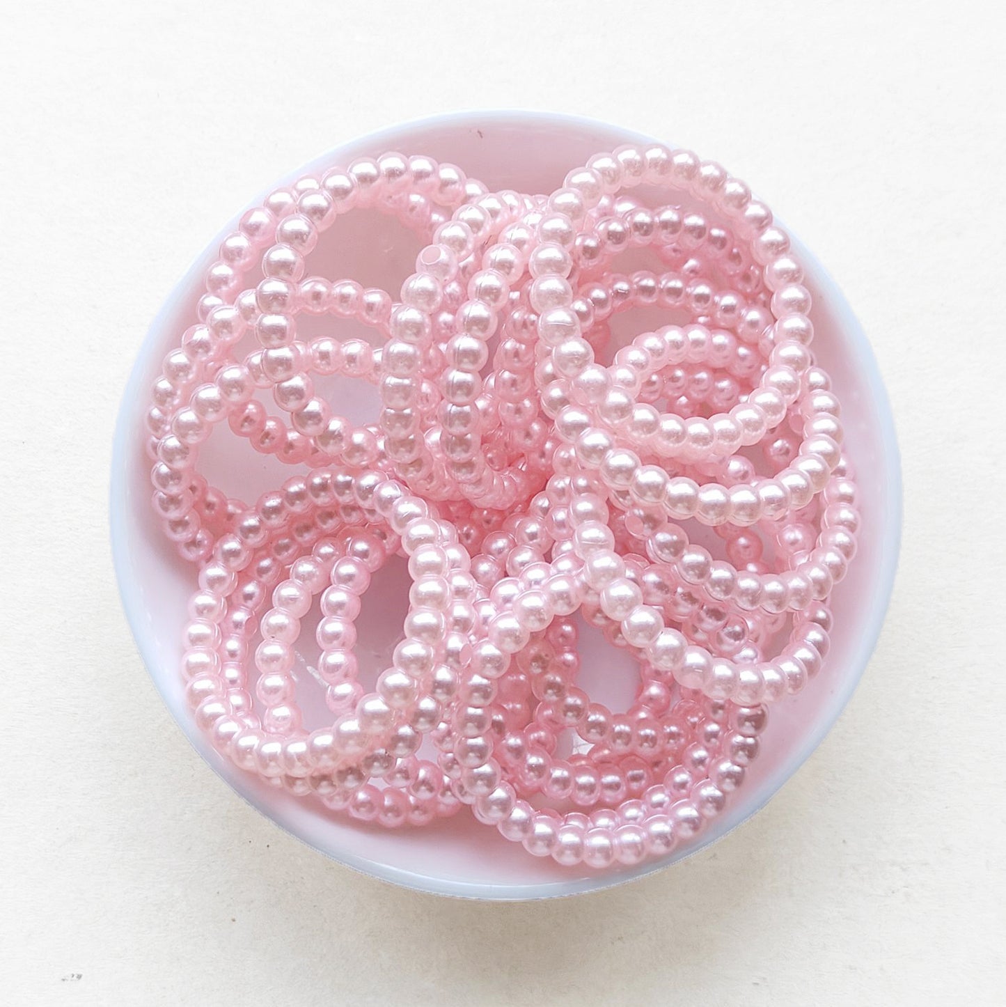 38mm Faux Pearl Round Loop Beads with 2 Hole