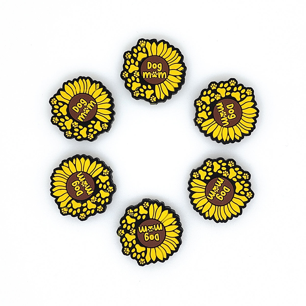 Dog Mom Sunflower Paw Focal