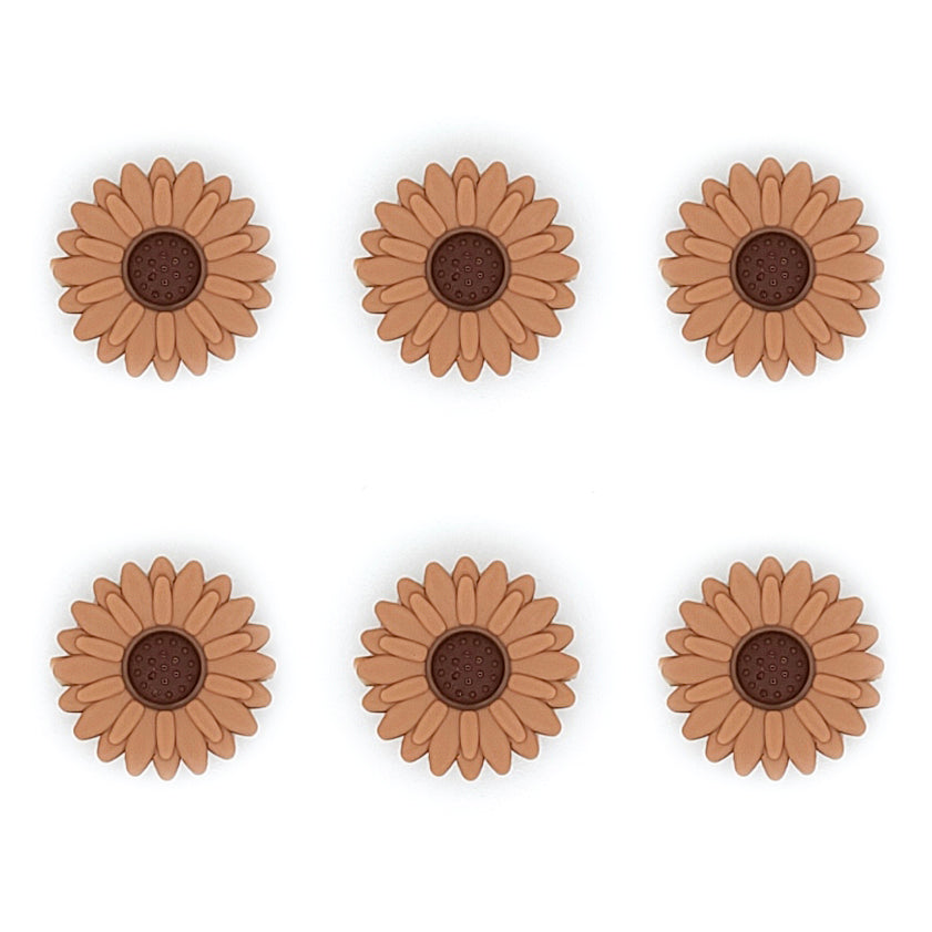 20mm New Daisy/Sunflower Silicone Beads