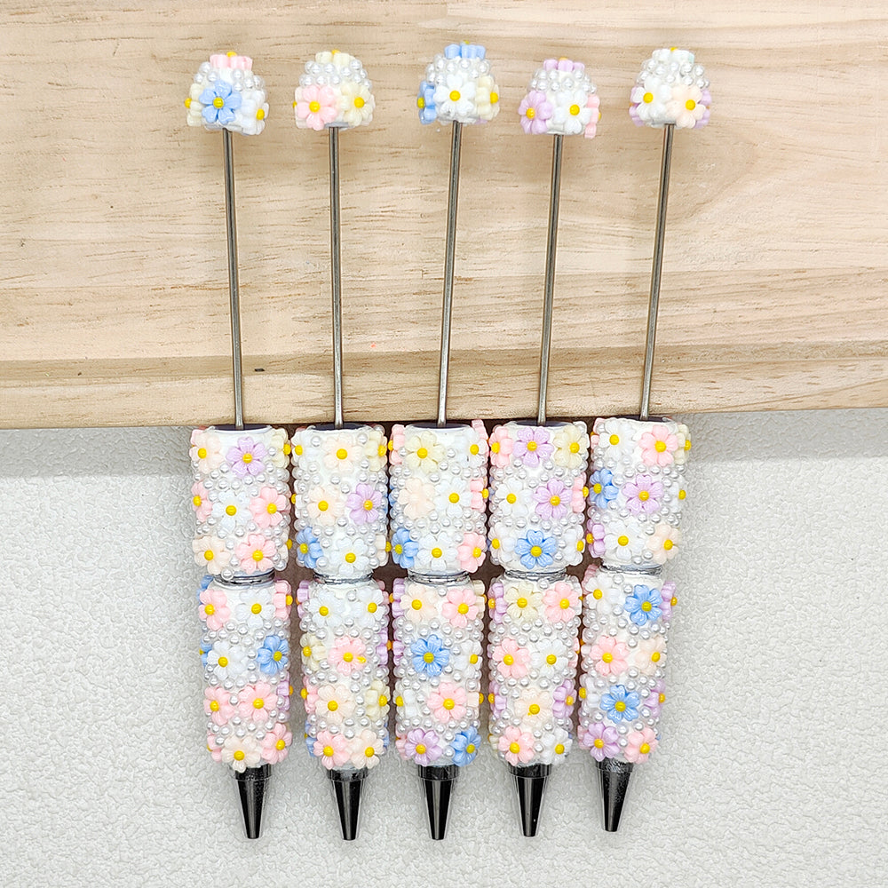 Floral Pearl Beadable Pen,Fancy Flower Pen