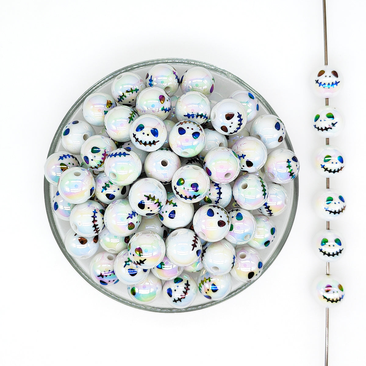  16mm Halloween Spooky Iridescent Gumball Beads