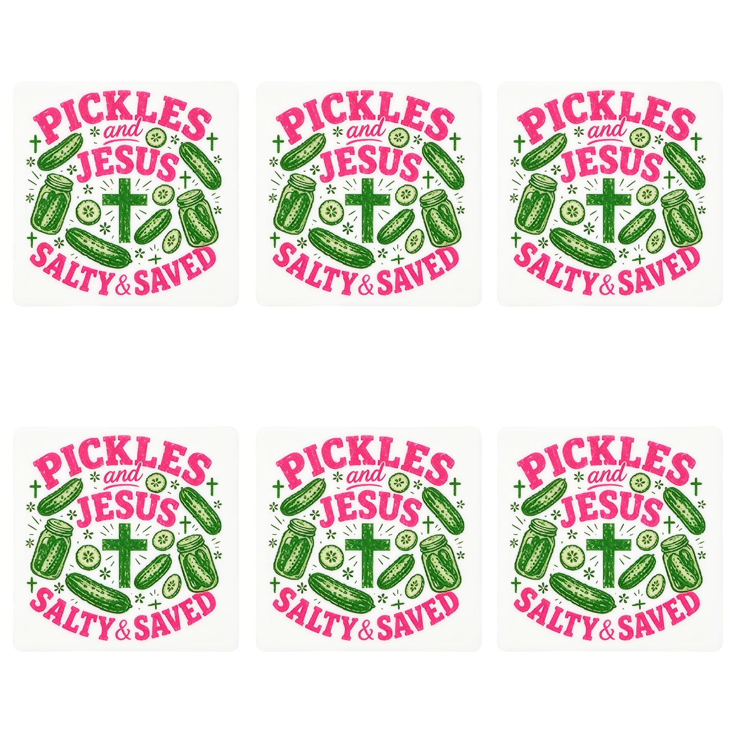 Pickles Jesus Salty Saved Square Print Focal