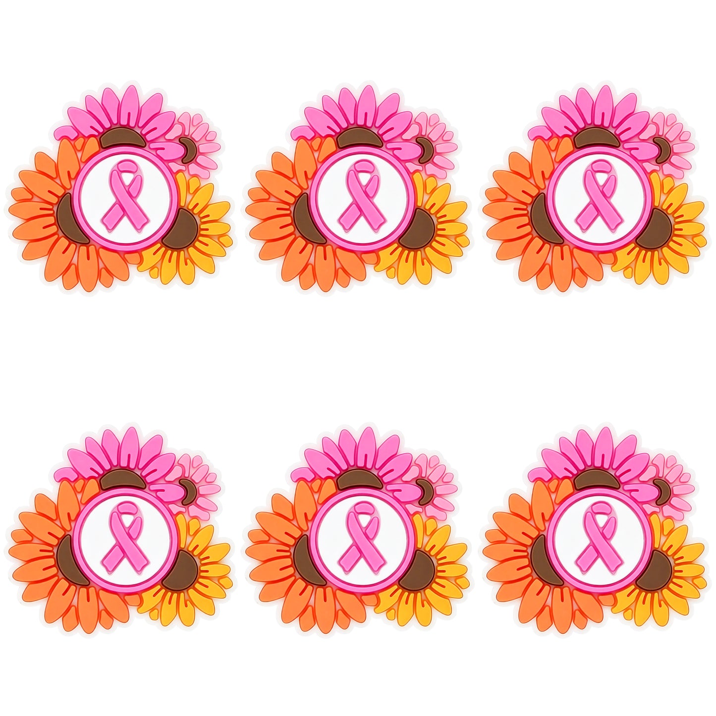 Ribbon Breast Cancer Sunflower Focal