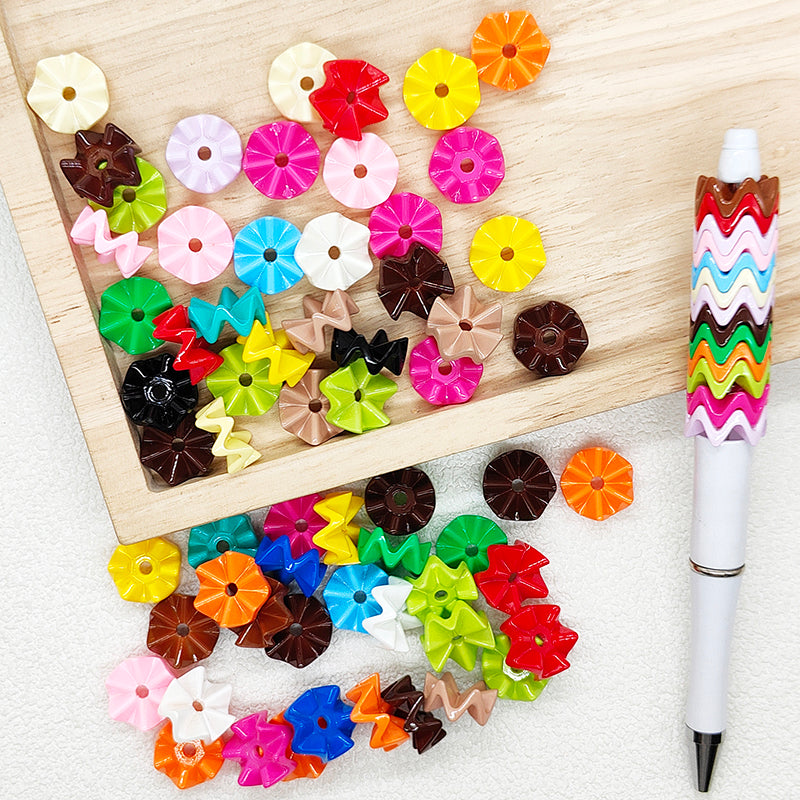 Wavy Spacer Acrylic Beads,Loose Beads