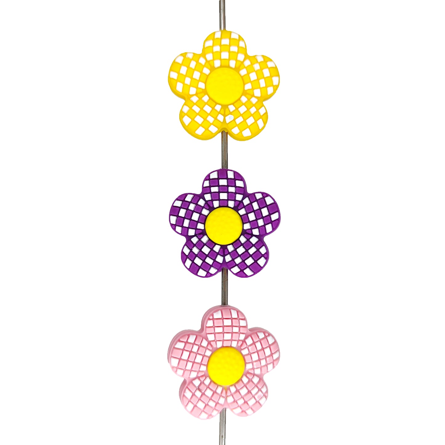 Mix Checkered Flower Focal