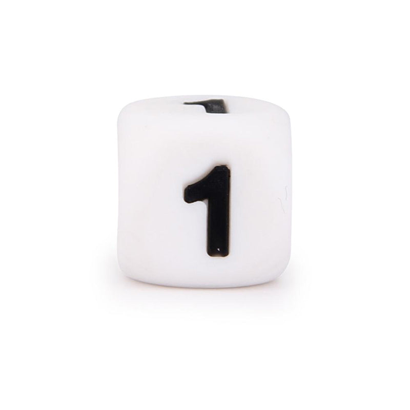 Cube Figure/Number Silicone Beads 12*12mm