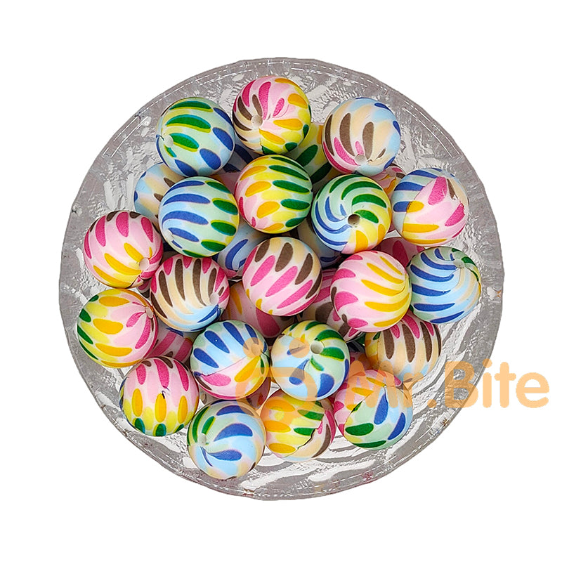 15mm Bubblegum Silicone Beads - Round