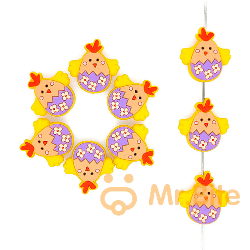 Easter Eggs Bunny Chicken Silicone Focal Beads
