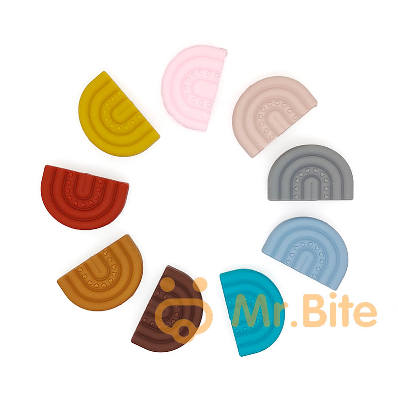New Rainbow Silicone Beads 20*30mm