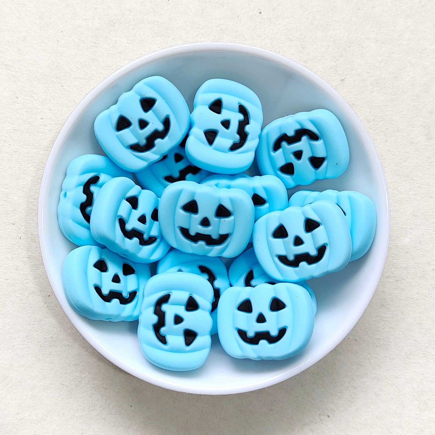 Blue - Pumpkin Silicone Beads - 20*27mm
