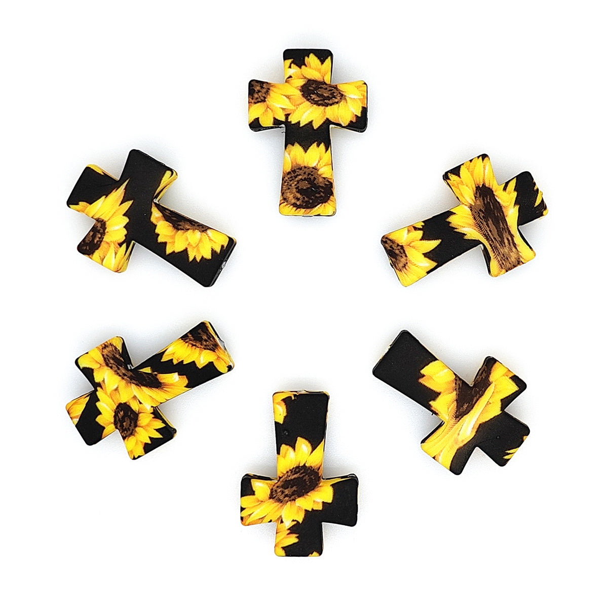 Print Cross Focal Beads