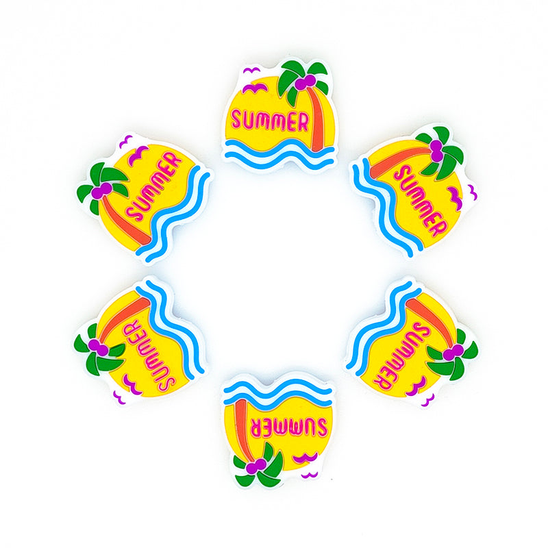 Summer Focal Coconut Tree Watermelon Pear Beads