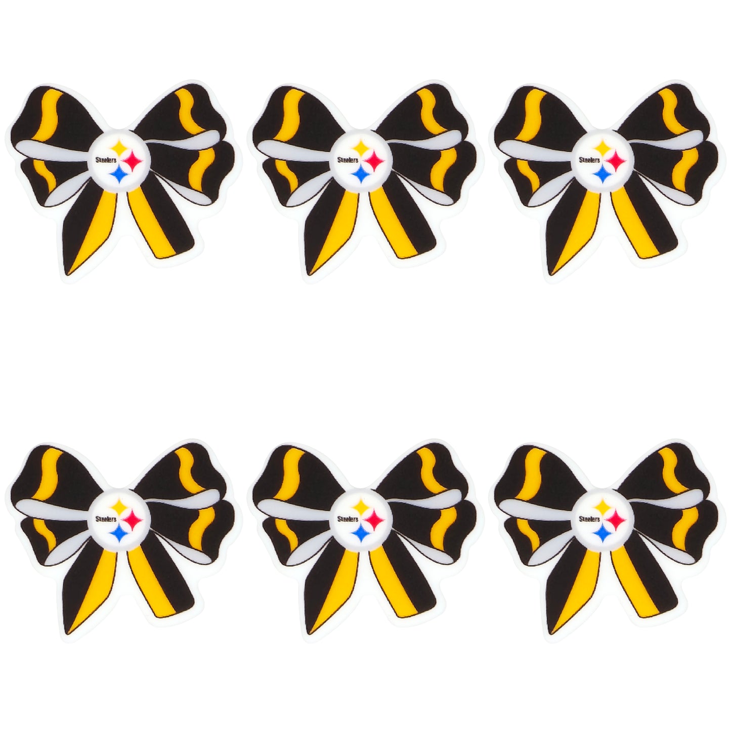 New Silicone Bow Football Team Focal Beads