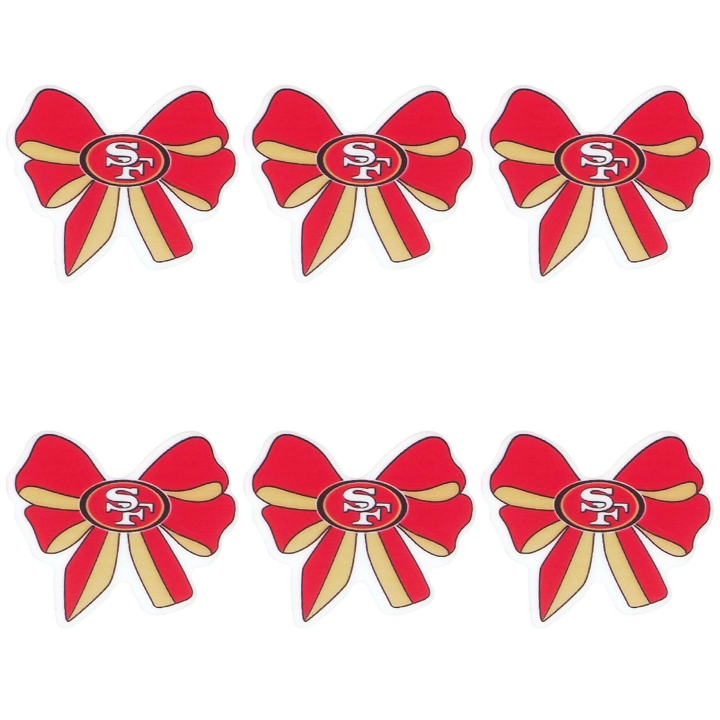 New Silicone Bow Football Team Focal Beads