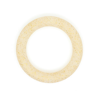 65mm Glitter Silicone Round Loop with 2 hole