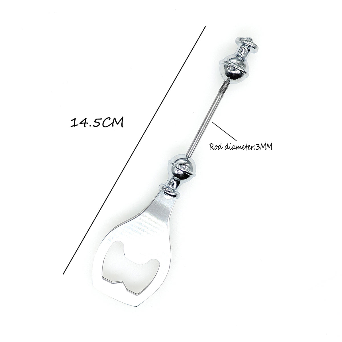 Mrbite 5Pcs/Lot Beadable Blank Stainless Steel Spoon/Fork/Bottle Opener