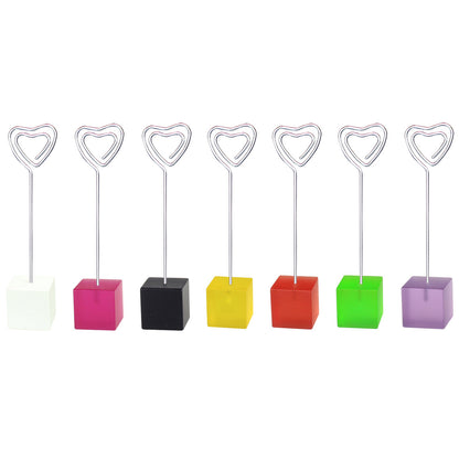 7Pcs/Lot Assorted Beadable Picture Card Holder Heart/Swirl Holder