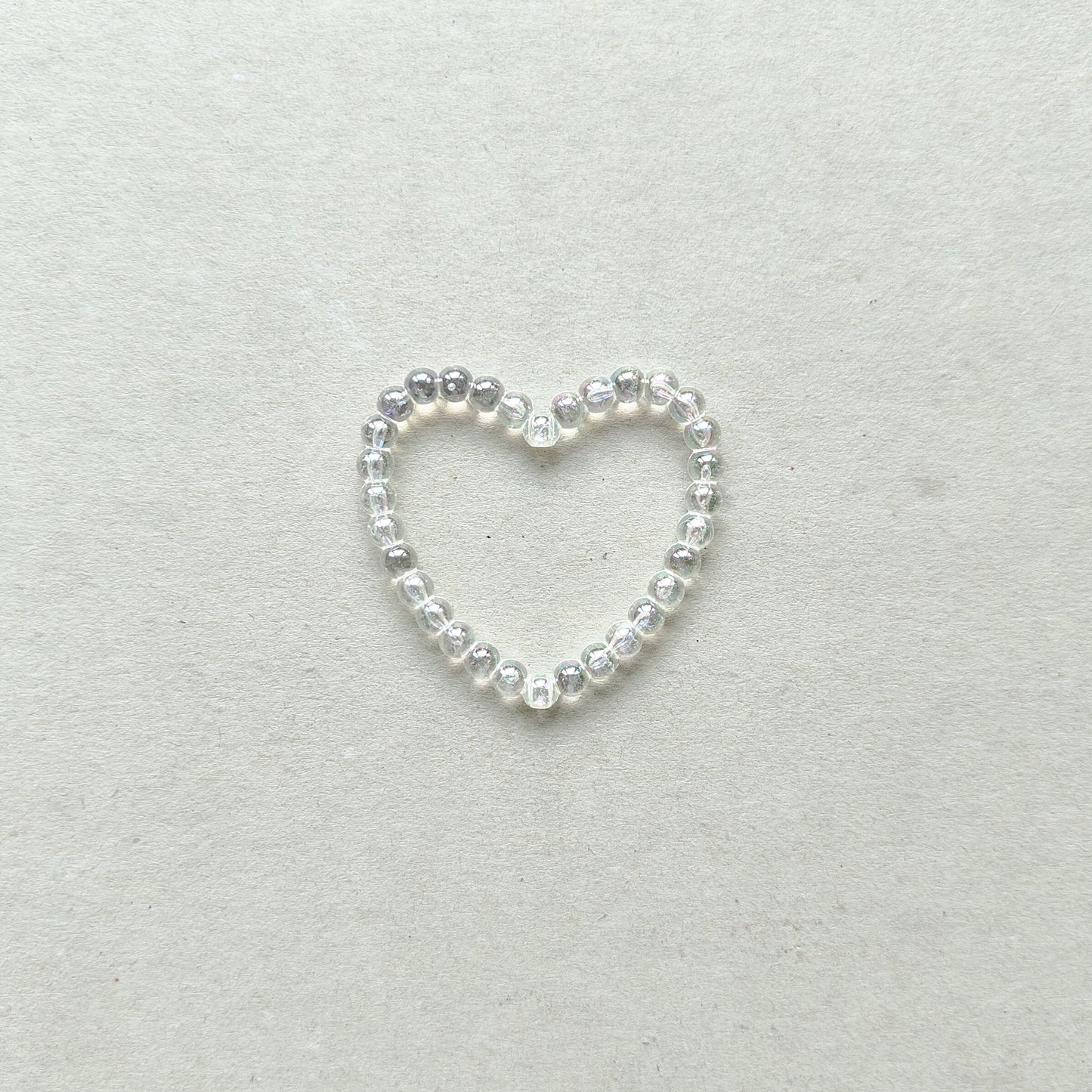 Clear White AB Heart Loop Focal Frame