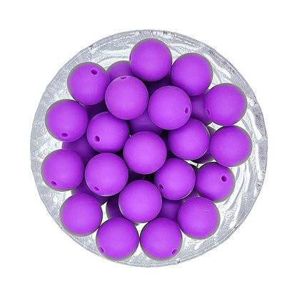 15mm Round Silicone Beads #120 - #137