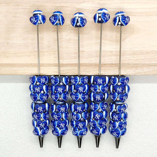 Fancy Baseball Team Beadable Pen DIY,Bar Blank