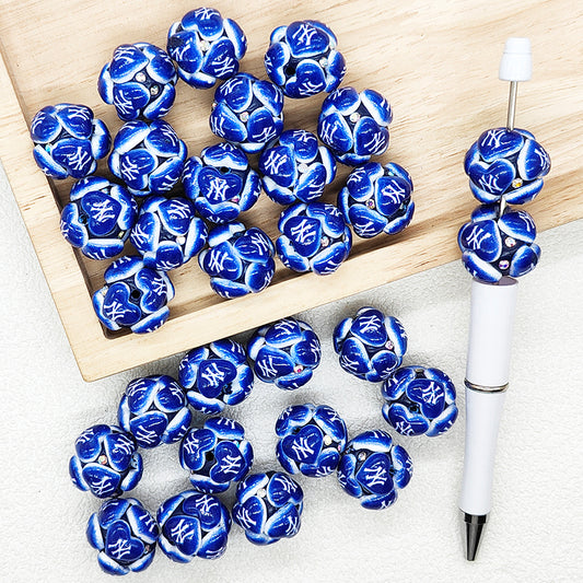 Baseball Team Fancy Polymer Clay Beads