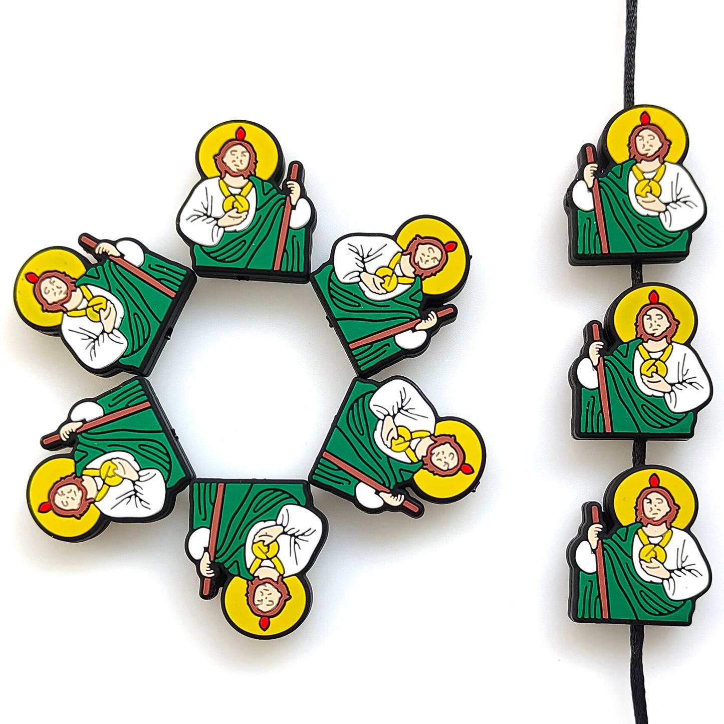 Jesus Silicone Focal Rosary Beads
