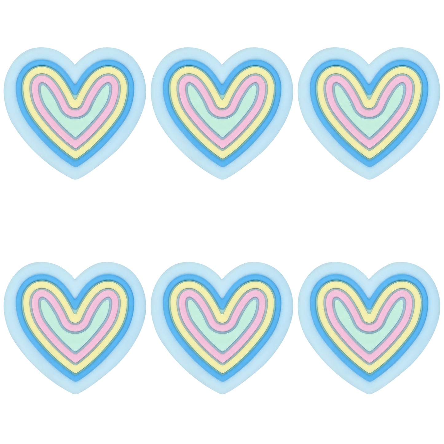 Colored Heart Swirl Focal
