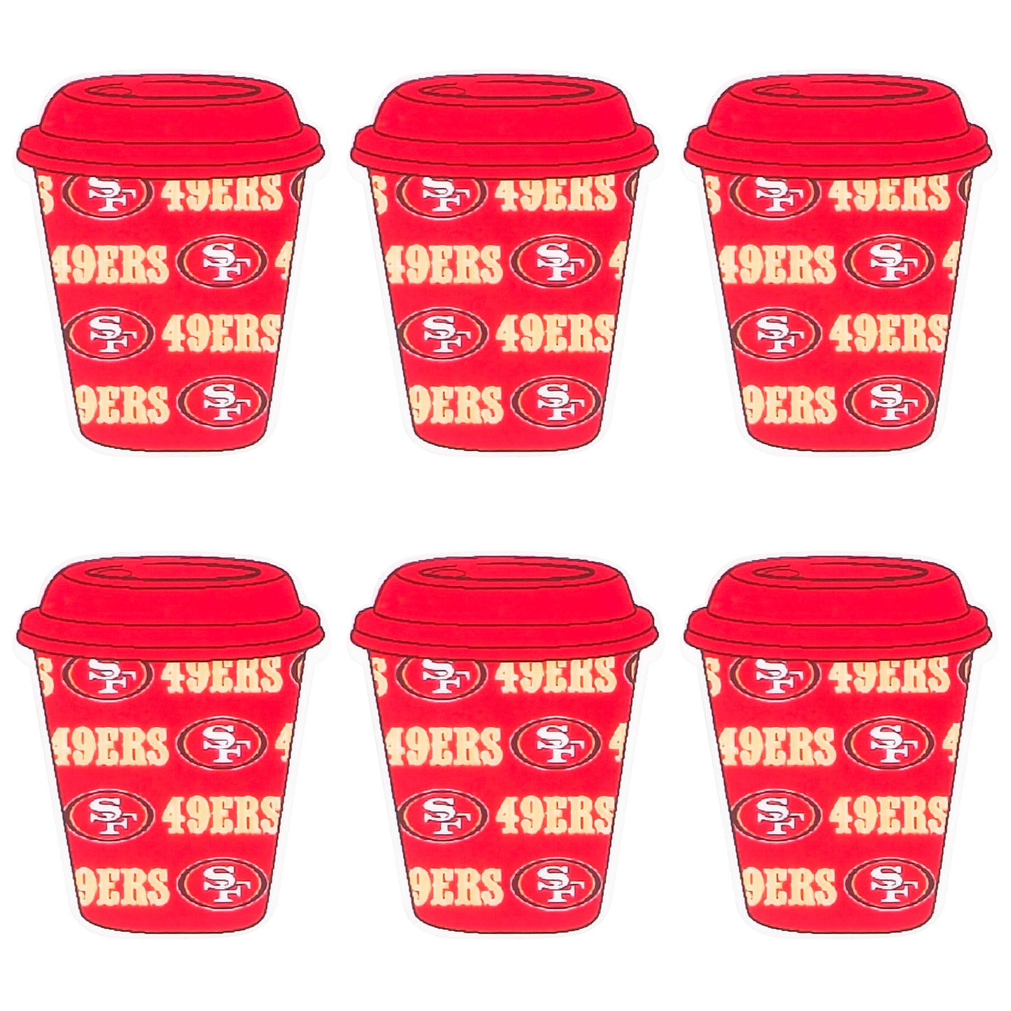 New Silicone Coffee Cup Football Team Focal Beads