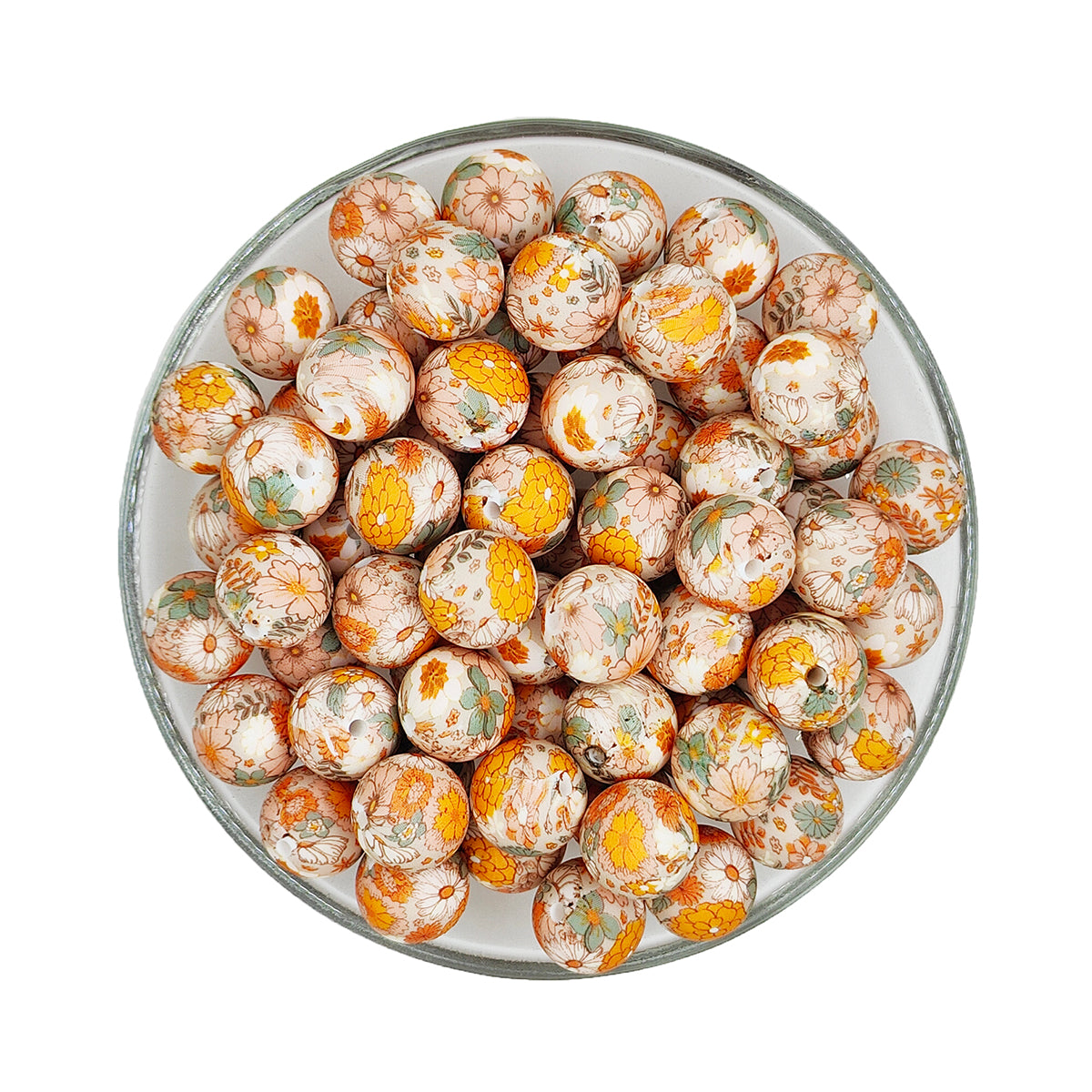 15mm Flower Bloom.jpg Print Round Silicone Beads