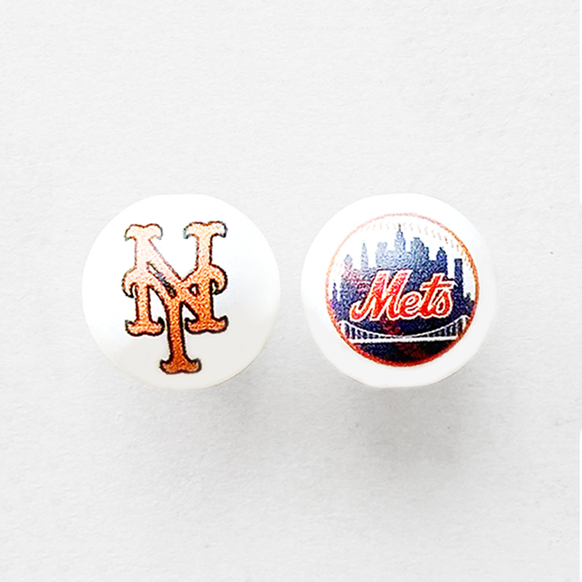 16mm Pearl Baseball Team Gumball Acrylic Beads