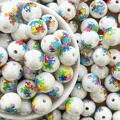 16mm Autism Acrylic Beads,Gumball Bead