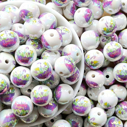 16mm Hello Spring Acrylic Beads,Gumball Bead