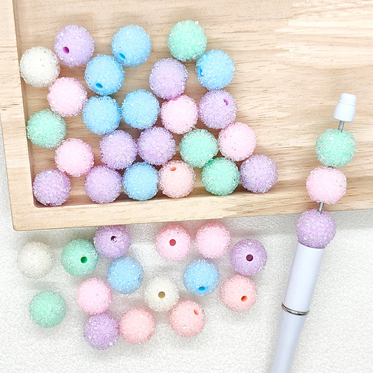 16mm Sugar Rhinestone Round Acrylic Beads