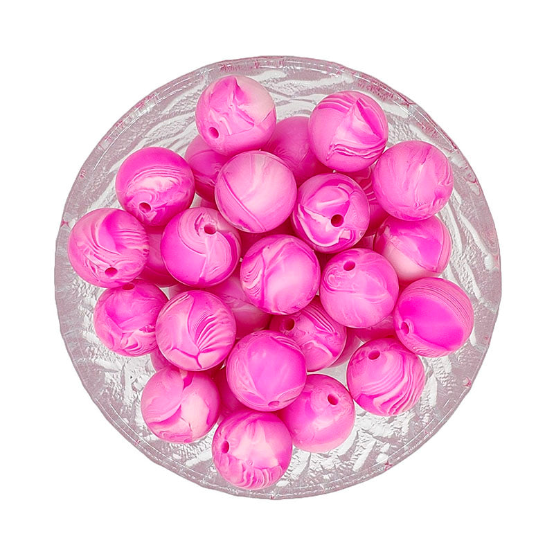 15mm Round Silicone Beads #120 - #137
