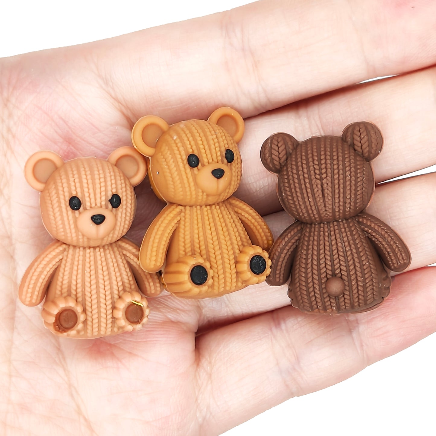 3D Knitted Bear Focal