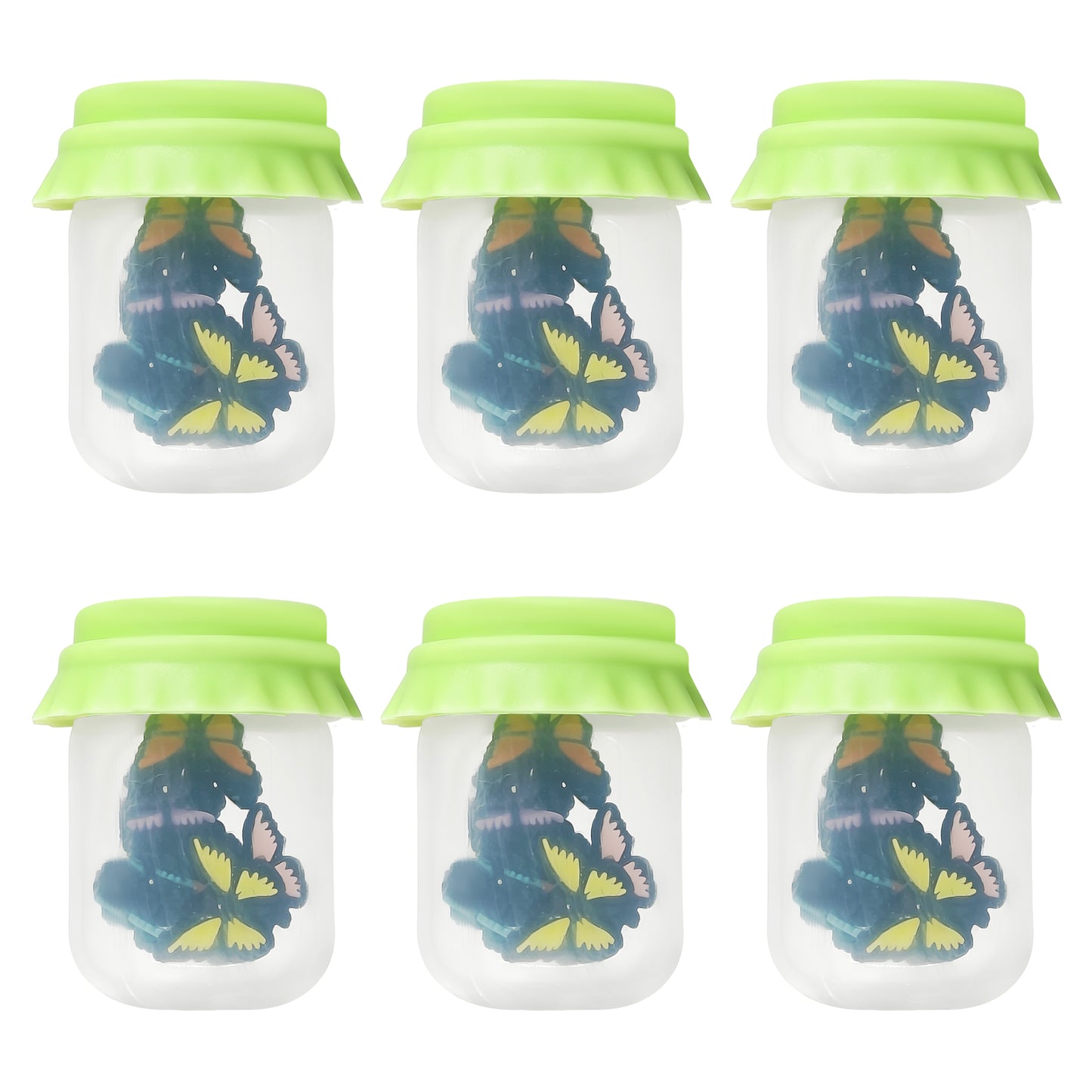 3D Colorful Butterfly Jar Focal