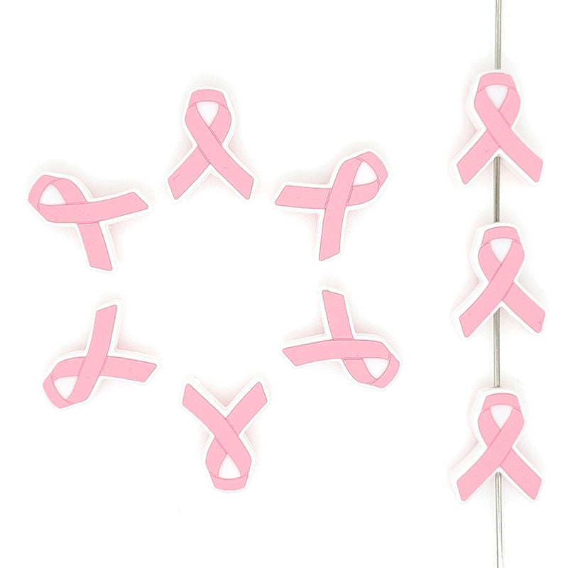 Ribbon Breast Cancer Awareness Silicone Focal