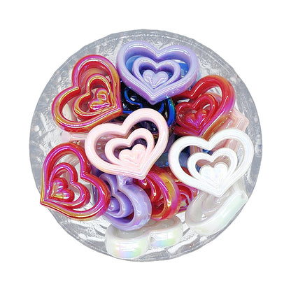 Valentine’s Day Heart UV Acrylic Focal Beads-Mix Color