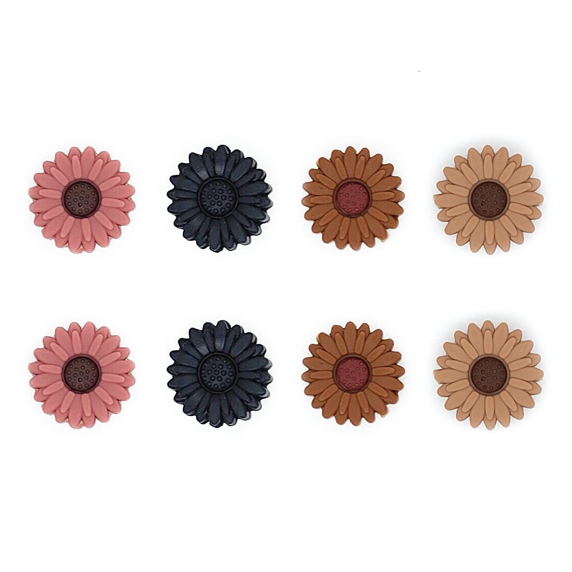 20mm New Daisy/Sunflower Silicone Beads