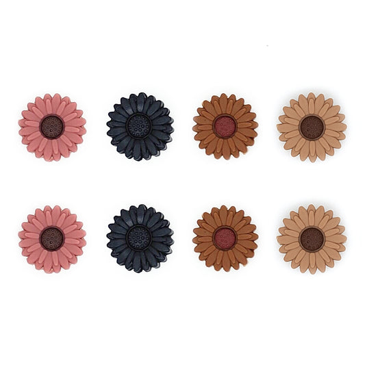 20mm New Daisy/Sunflower Silicone Beads