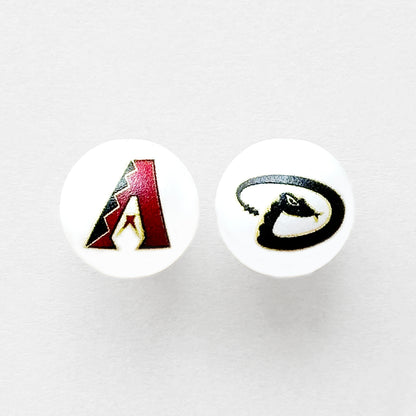 16mm Pearl Baseball Team Gumball Acrylic Beads