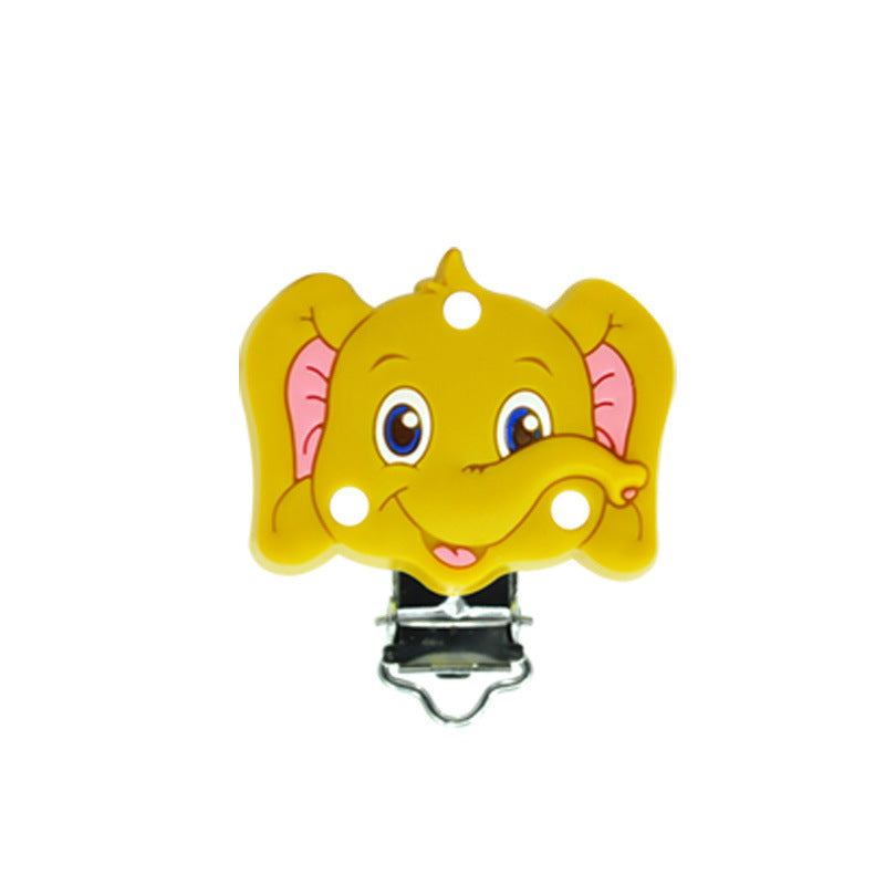 Elephant Silicone Pacifier Clips