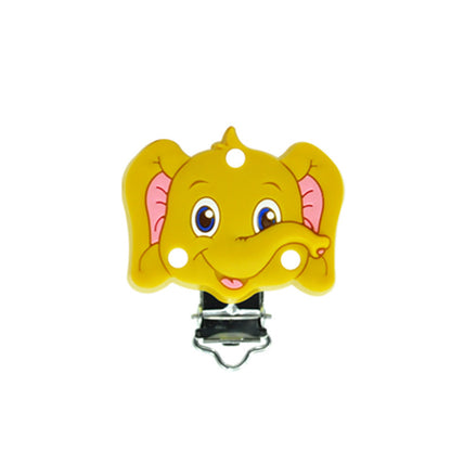 Elephant Silicone Pacifier Clips